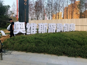 金属立体景观字10