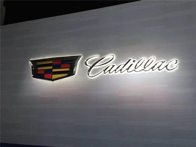 凯迪拉克不锈钢三维车标